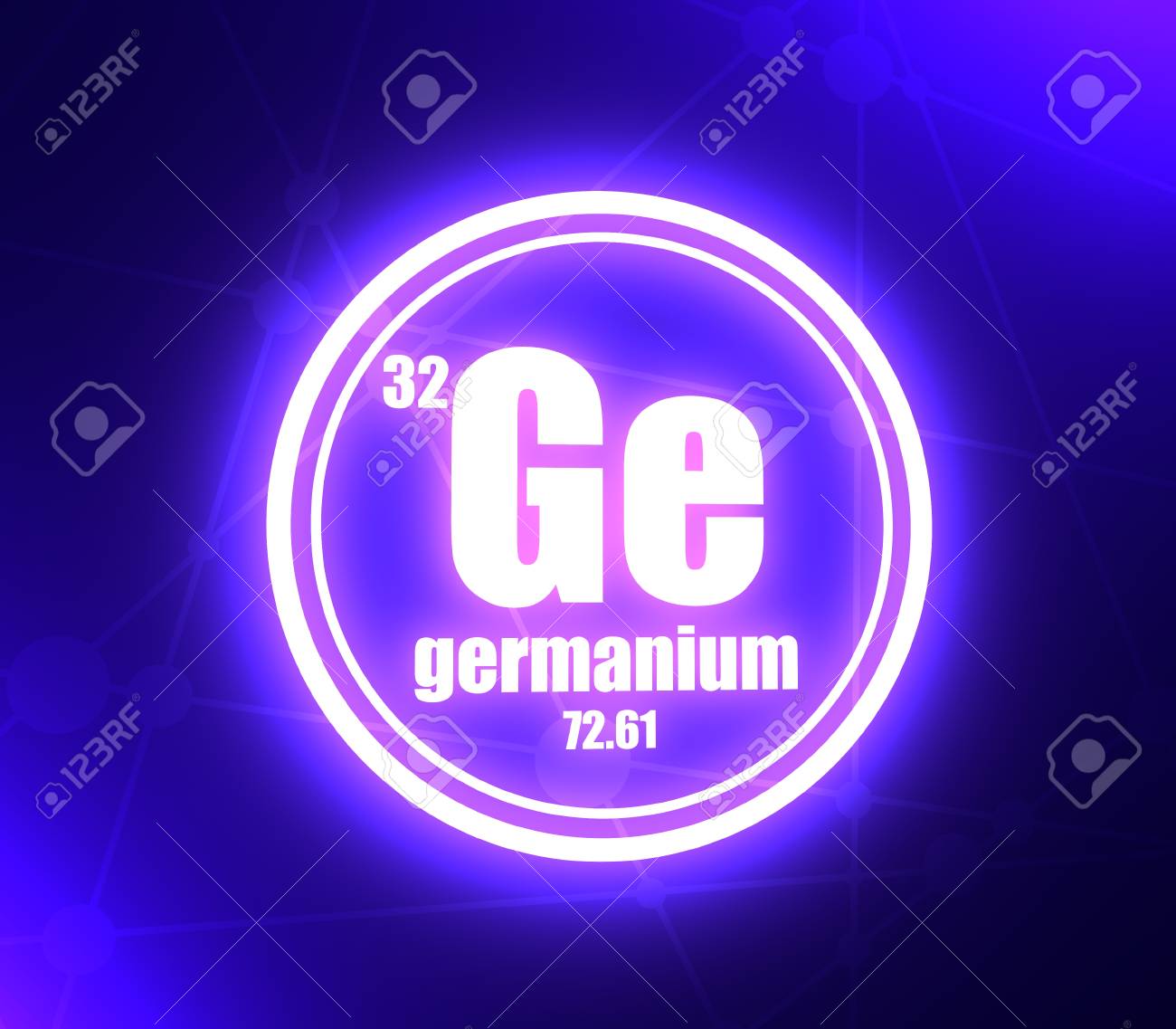 Sign element. and with atomic Germanium chemical atomic.. number