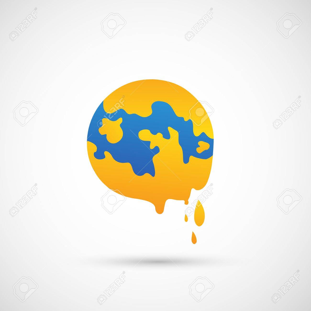 地球温暖化アイコンのイラスト素材 ベクタ Image