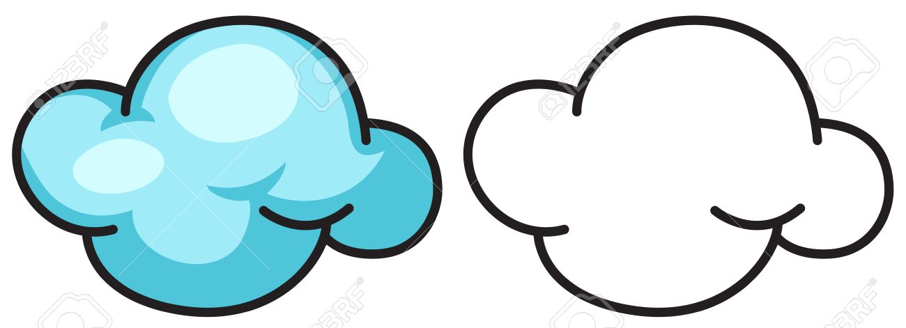 Illustratie Van Geisoleerde Kleurrijke En Zwart Witte Wolk Voor Kleurboek Royalty Vrije Cliparts Vectoren En Stock Illustratie Image 36271979