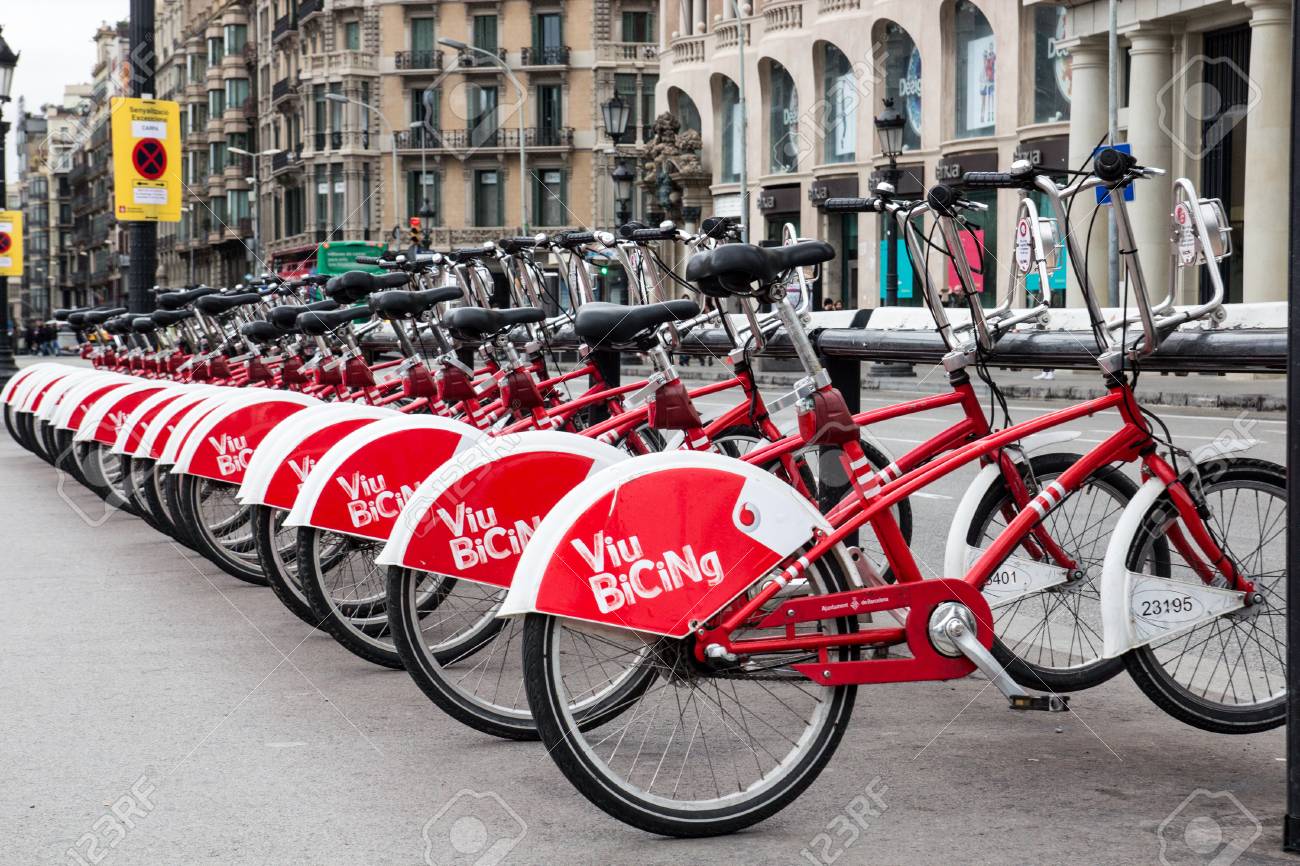 red and white bicycle