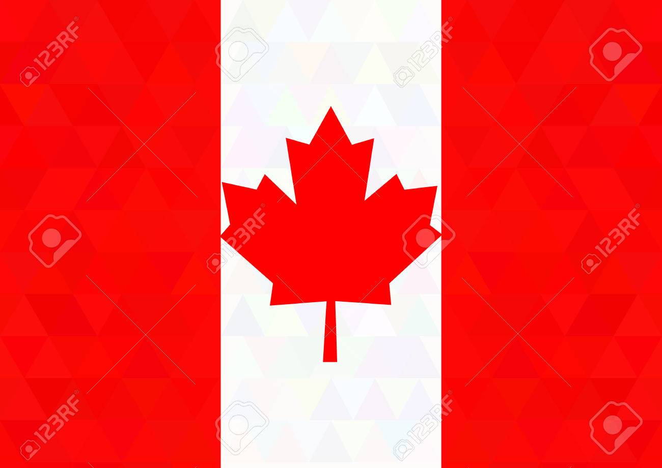 カナダの国旗は 三角形の背景に デザイン ベクトルの図 のイラスト素材 ベクタ Image