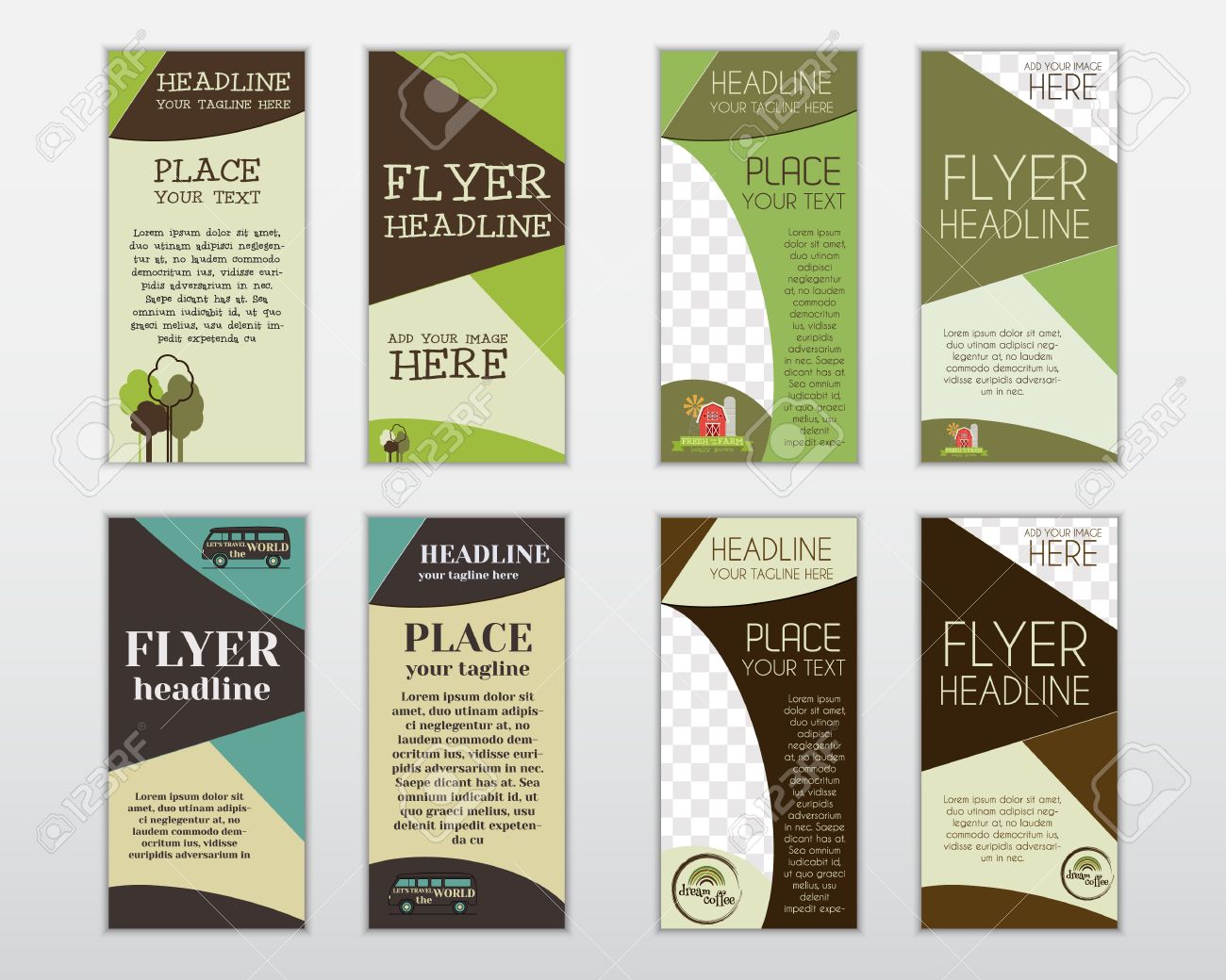 set of flyer layout templates royalty free cliparts vectors and flyer layout templates