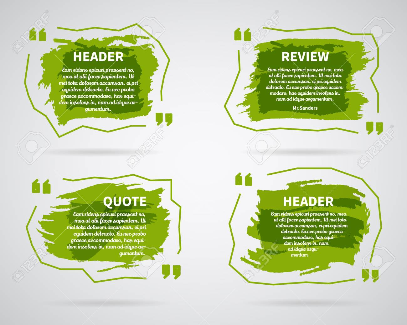 watercolor ink splash quote blank templates quote bubbles