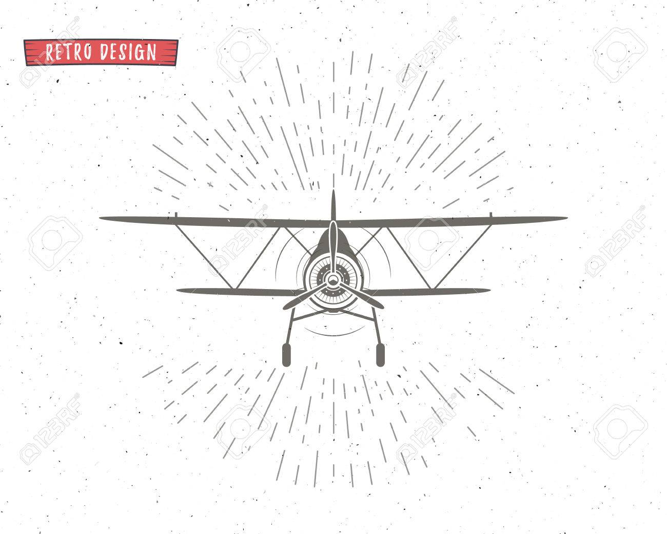 Vintage Airplane Background With Sunbursts. Flying Emblem. Biplane Label. Retro Plane Wallpaper, Design Elements. Old Prints For T Shirt. Aviation Brochure, Flyer. Travel Motivational Poster Royalty Free SVG, Cliparts, Vectors, And Stock Vintage Airplane Background With Sunbursts. Flying Emblem. Biplane Label. Retro Plane Wallpaper, Design Elements. Old Prints For T Shirt. Aviation Brochure, Flyer. Travel Motivational Poster Royalty Free SVG, Cliparts, Vectors, And Stock