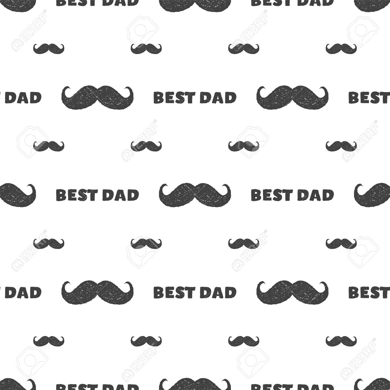 Fathers Day Seamless Retro Pattern With Mustache And Typography Stock Photo Picture And Royalty Free Image Image 92534609