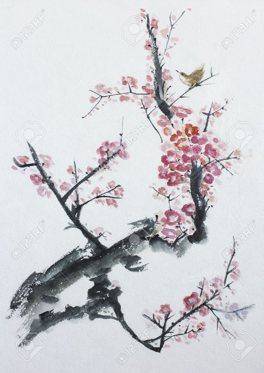 梅の花 絵画 和風 日本画 インテリア リトグラフ 版画 濱田台兒