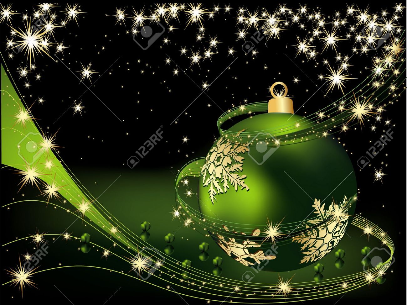 Merry Christmas Background Gold And Green Royalty Free SVG, Cliparts,  Vectors, And Stock Illustration. Image 10653544.