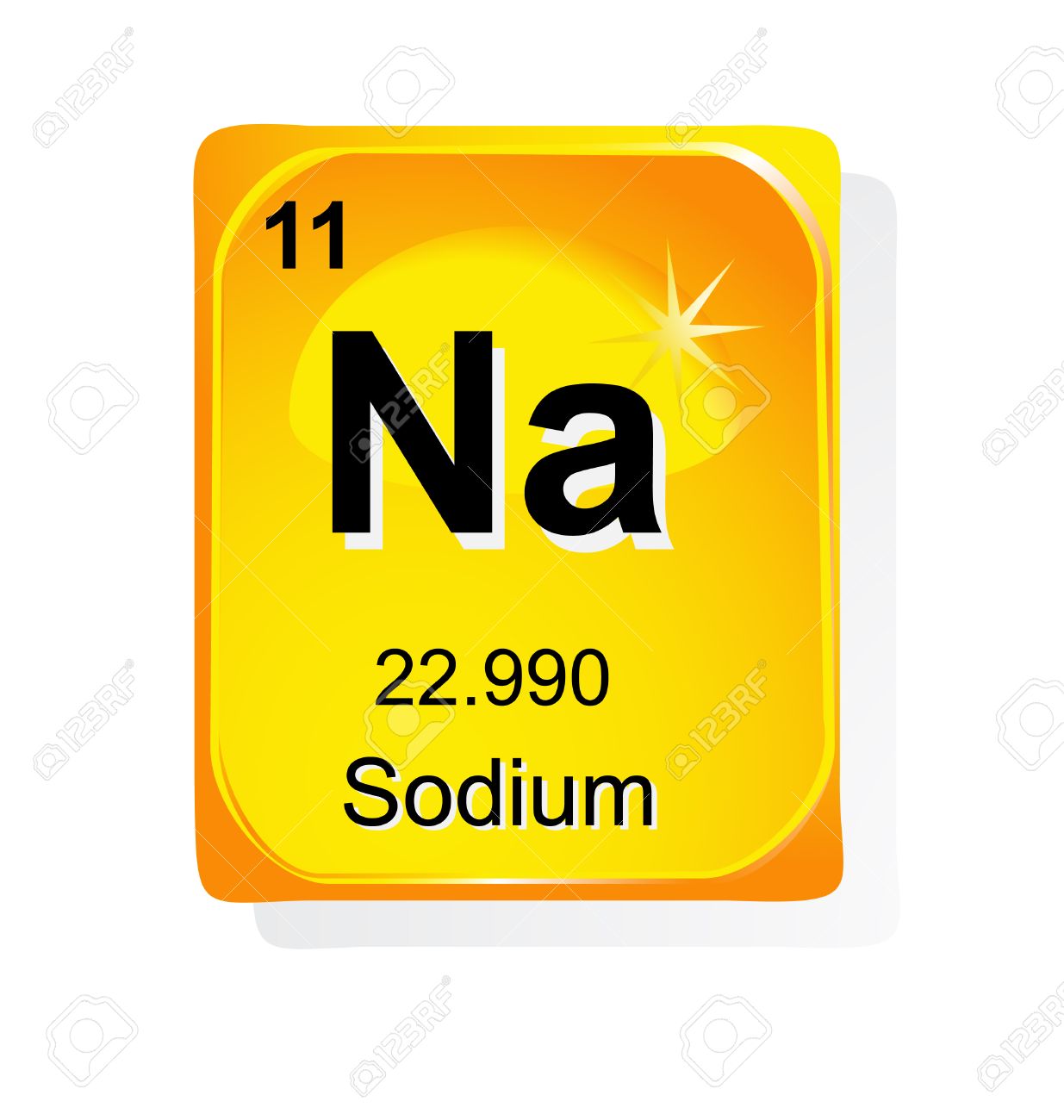 sodium chemical element with atomic number symbol and weight