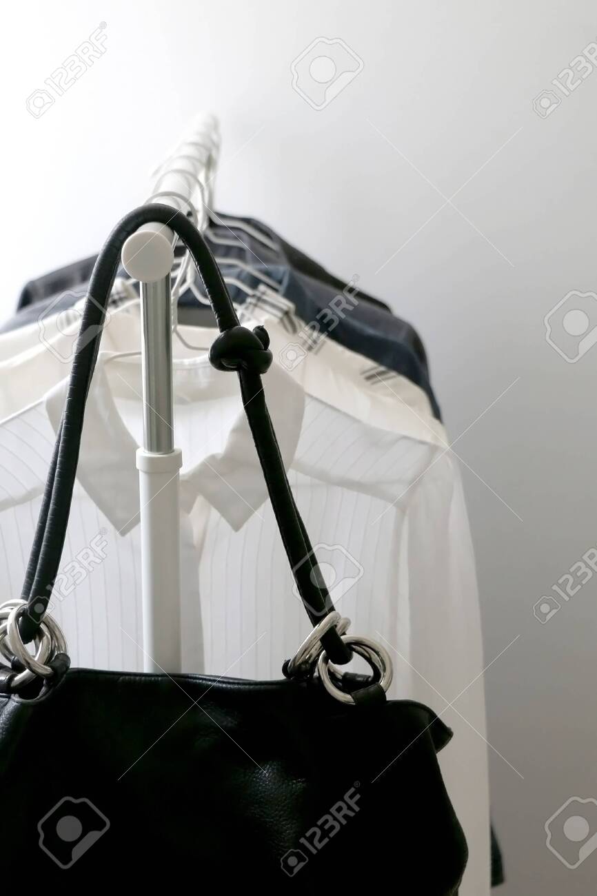 bag with clothes rack