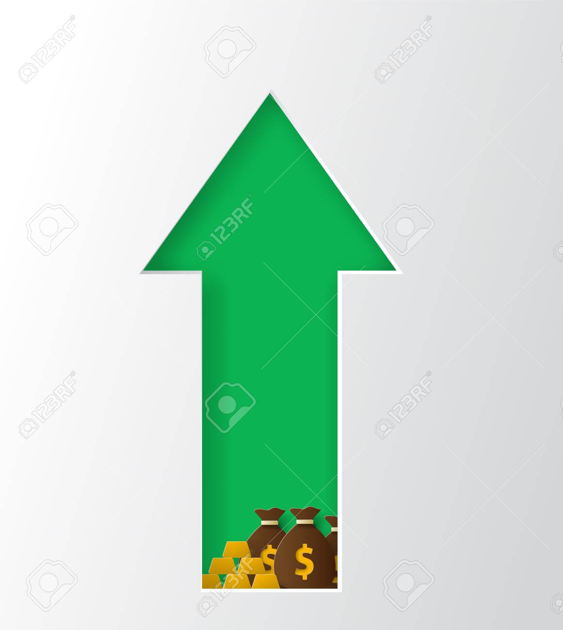 所得増加コンセプトイラストのイラスト素材 ベクタ Image