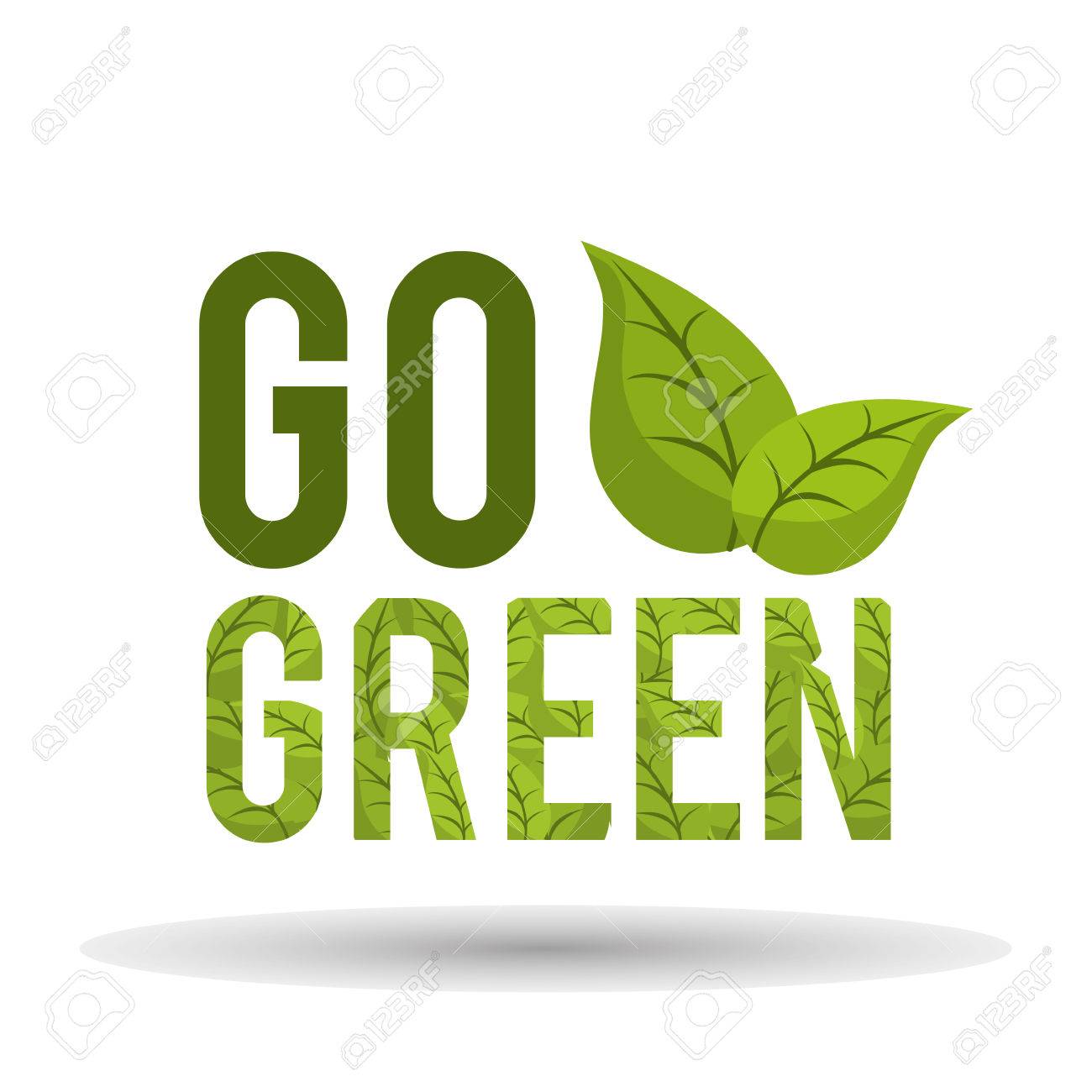 Go green concept with eco icons design, vector illustration 10 eps graphic. - 46851612 Go green concept with eco icons design, vector illustration 10 eps graphic. - 46851612