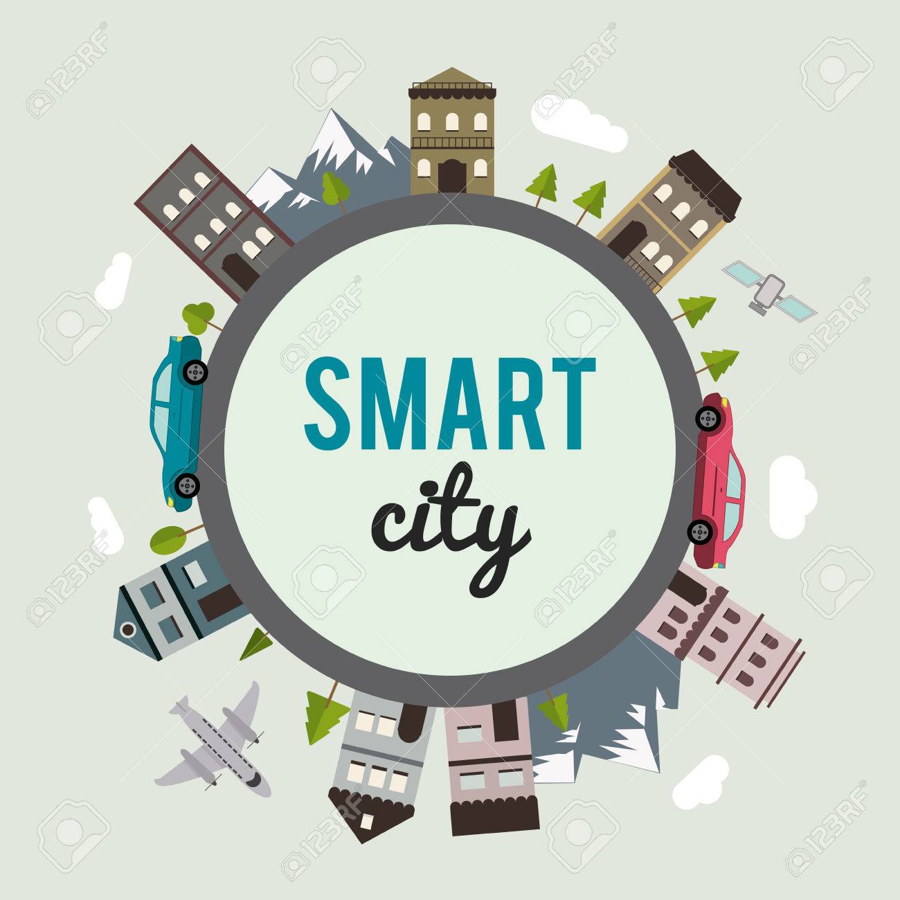 Smart city concept with building icon design, vector illustration 10 eps graphic. - 53114324 Smart city concept with building icon design, vector illustration 10 eps graphic. - 53114324