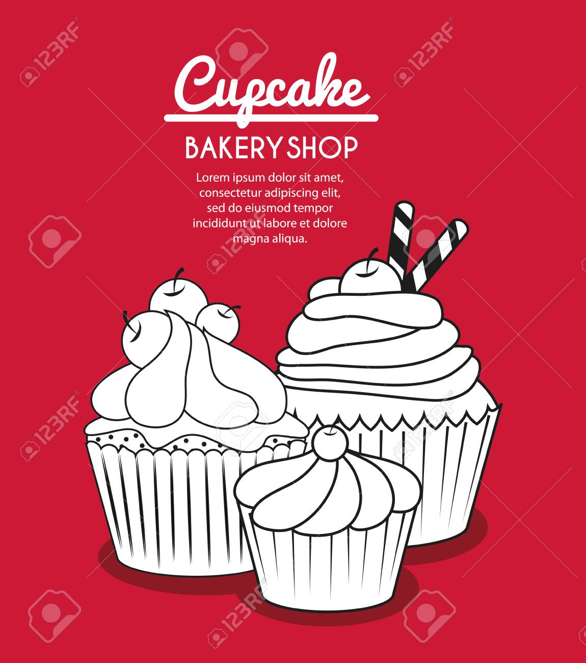 La Magdalena Adornada Con El Diseño De Crema Pastelera Sobre El Fondo De Color Rosa