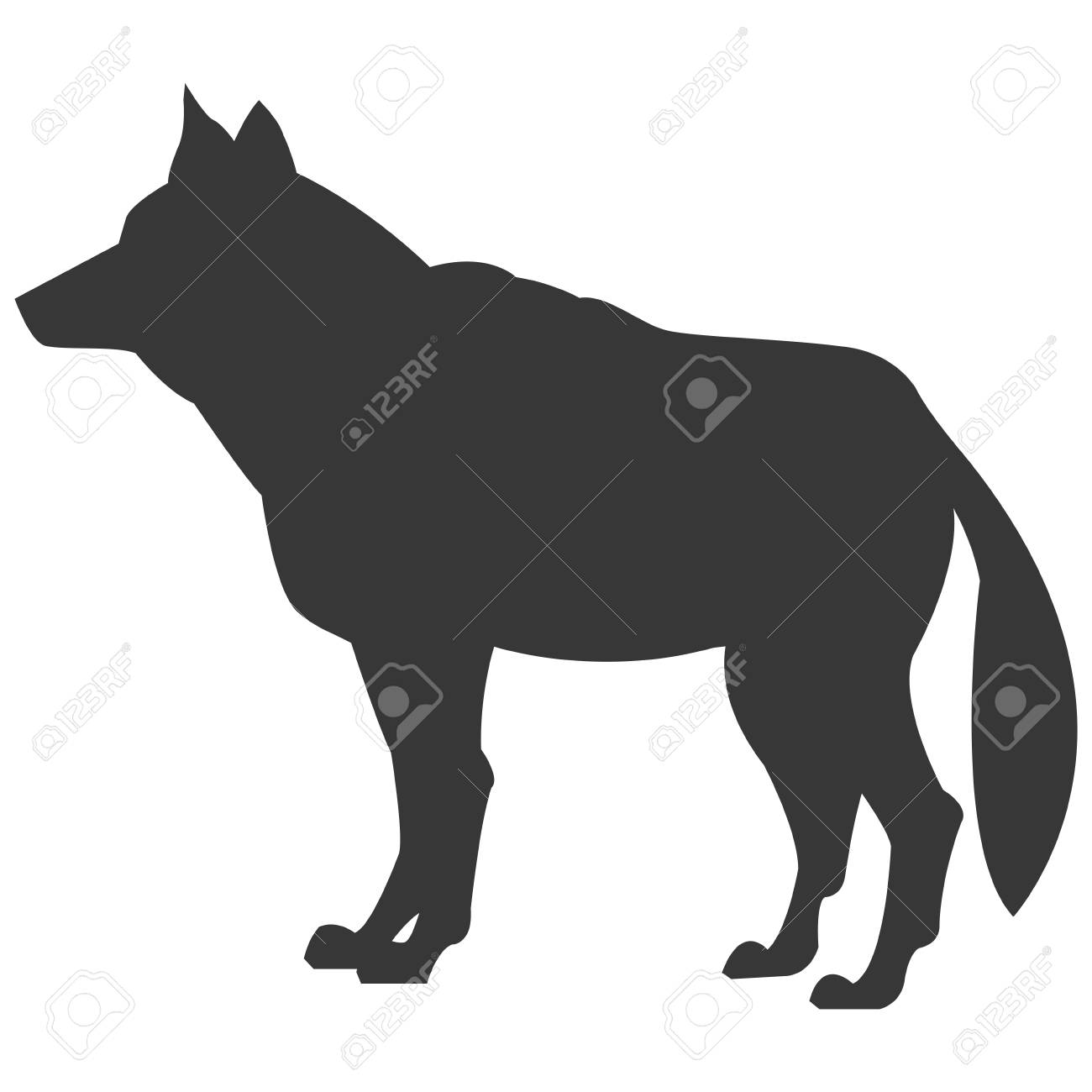 シンプルなフラット デザイン狼横顔シルエット アイコン ベクトル イラスト動物 のイラスト素材 ベクタ Image シンプルなフラット デザイン狼横顔シルエット アイコン ベクトル イラスト動物 のイラスト素材 ベクタ Image