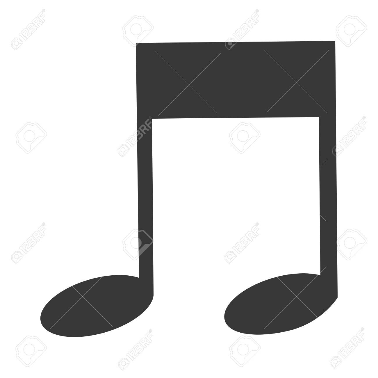 シンプルなフラット デザイン第 8 回音楽の音符のアイコン ベクトル図のイラスト素材 ベクタ Image