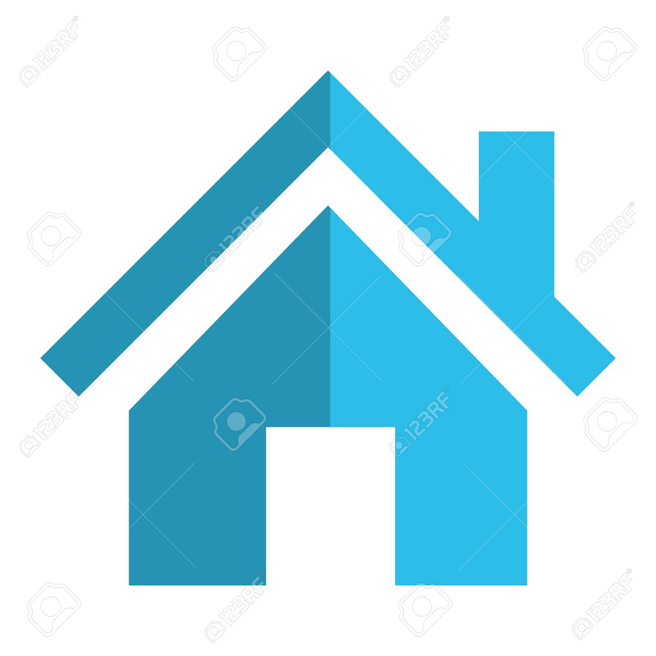 Simple Flat Design House Pictogram Icon Vector Illustration