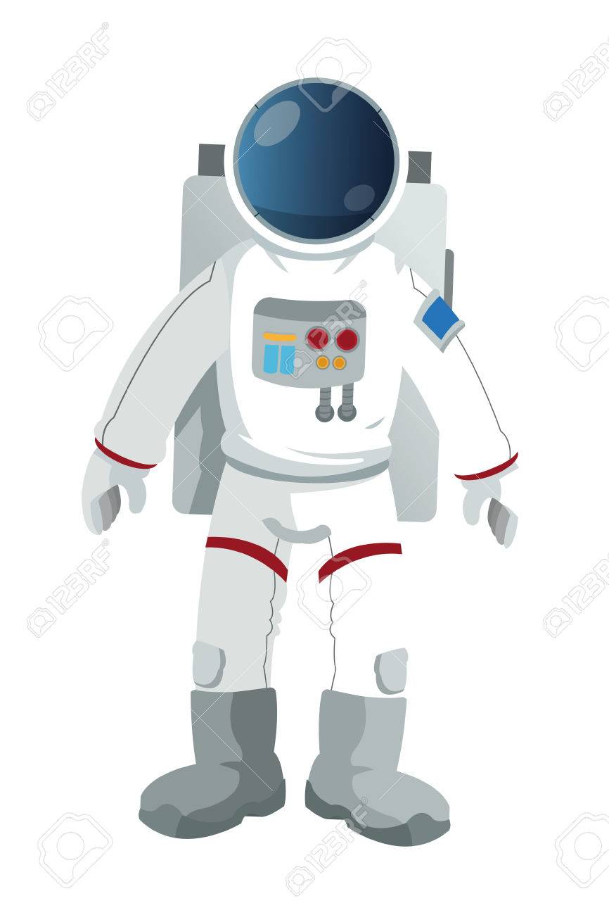 flat design astronaut suit icon vector illustration