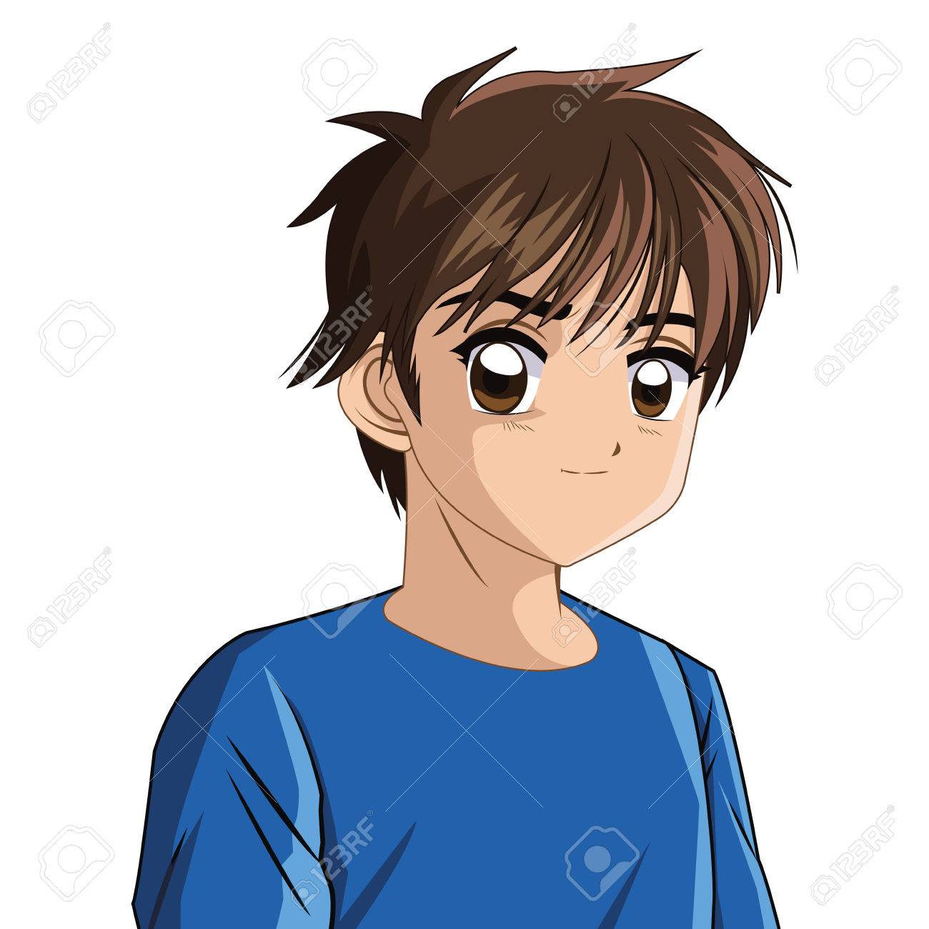 Premium Vector  Anime boy or man cartoon icon