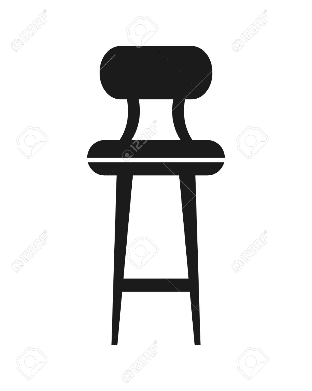 Flat Design Bar Chair Icon Vector Illustration Royalty Free Cliparts ... Flat Design Bar Chair Icon Vector Illustration Royalty Free Cliparts ...