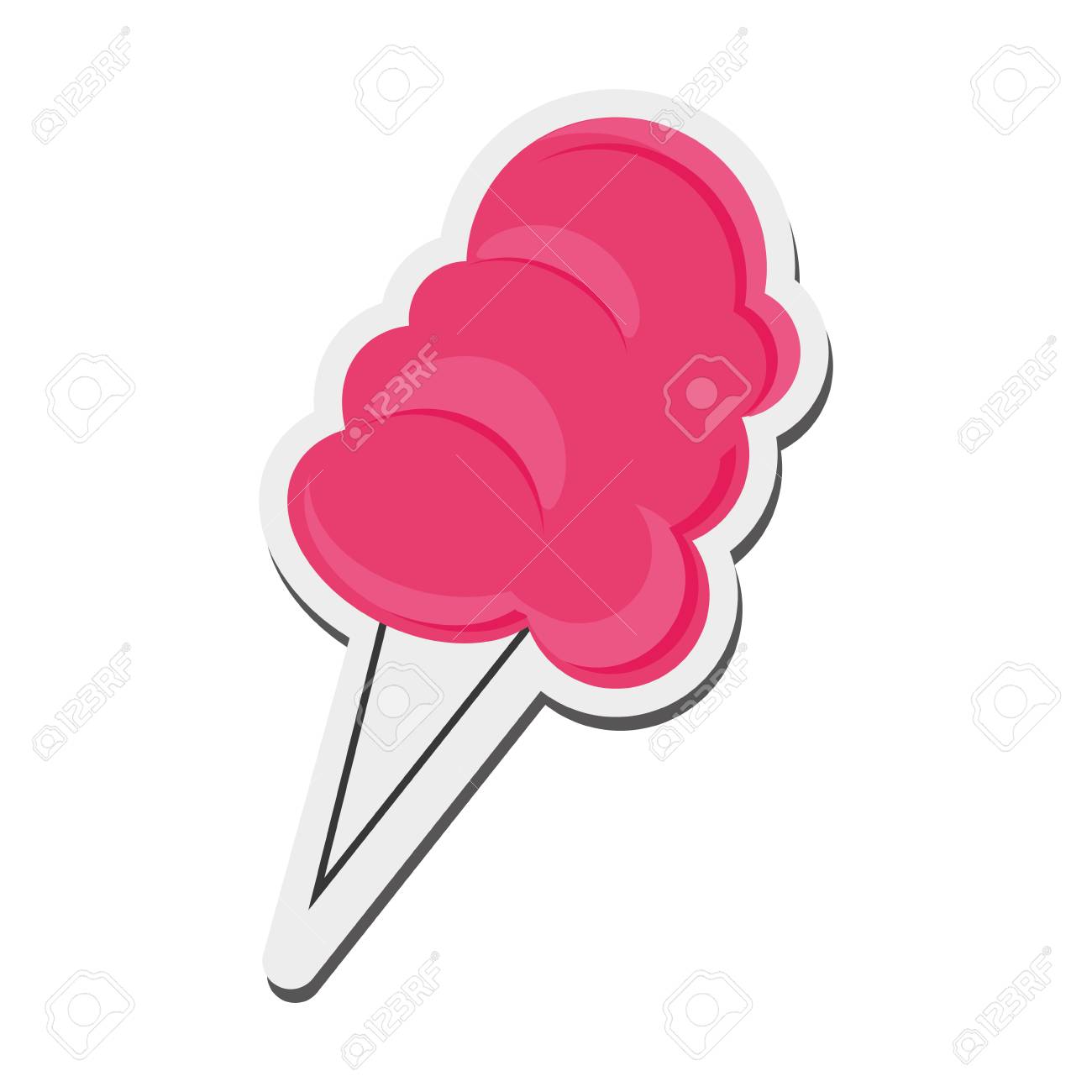 フラットなデザイン綿飴アイコン ベクトル図のイラスト素材 ベクタ Image