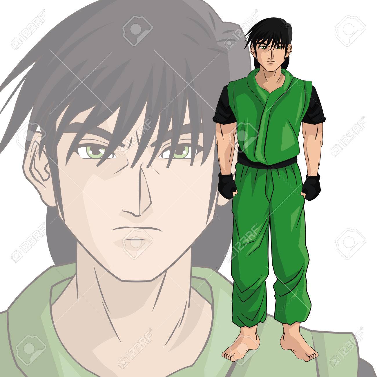 男の少年カップル アニメ漫画コミック漫画は戦うゲームのアイコンです カラフルなデザイン ベクトル図 のイラスト素材 ベクタ Image