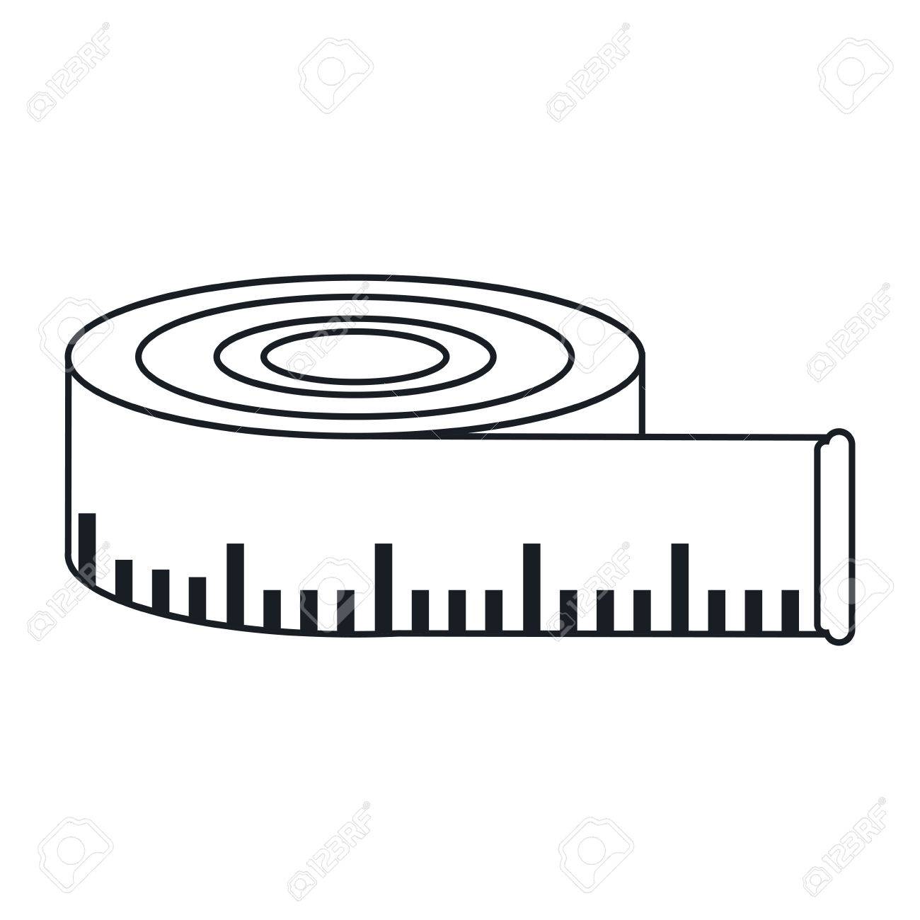 Mètre Ruban Icône Outil De Mesure Et Le Thème De L Instrument Conception Isolée Vector Illustration Clip Art Libres De Droits Vecteurs Et Illustration Image 65134944