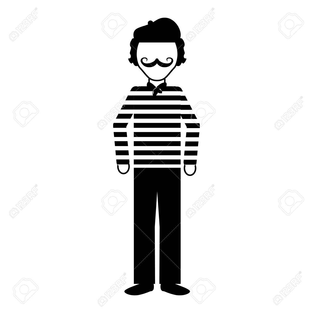 フランス人文字漫画のアイコン ベクトル イラスト グラフィック デザインのイラスト素材 ベクタ Image