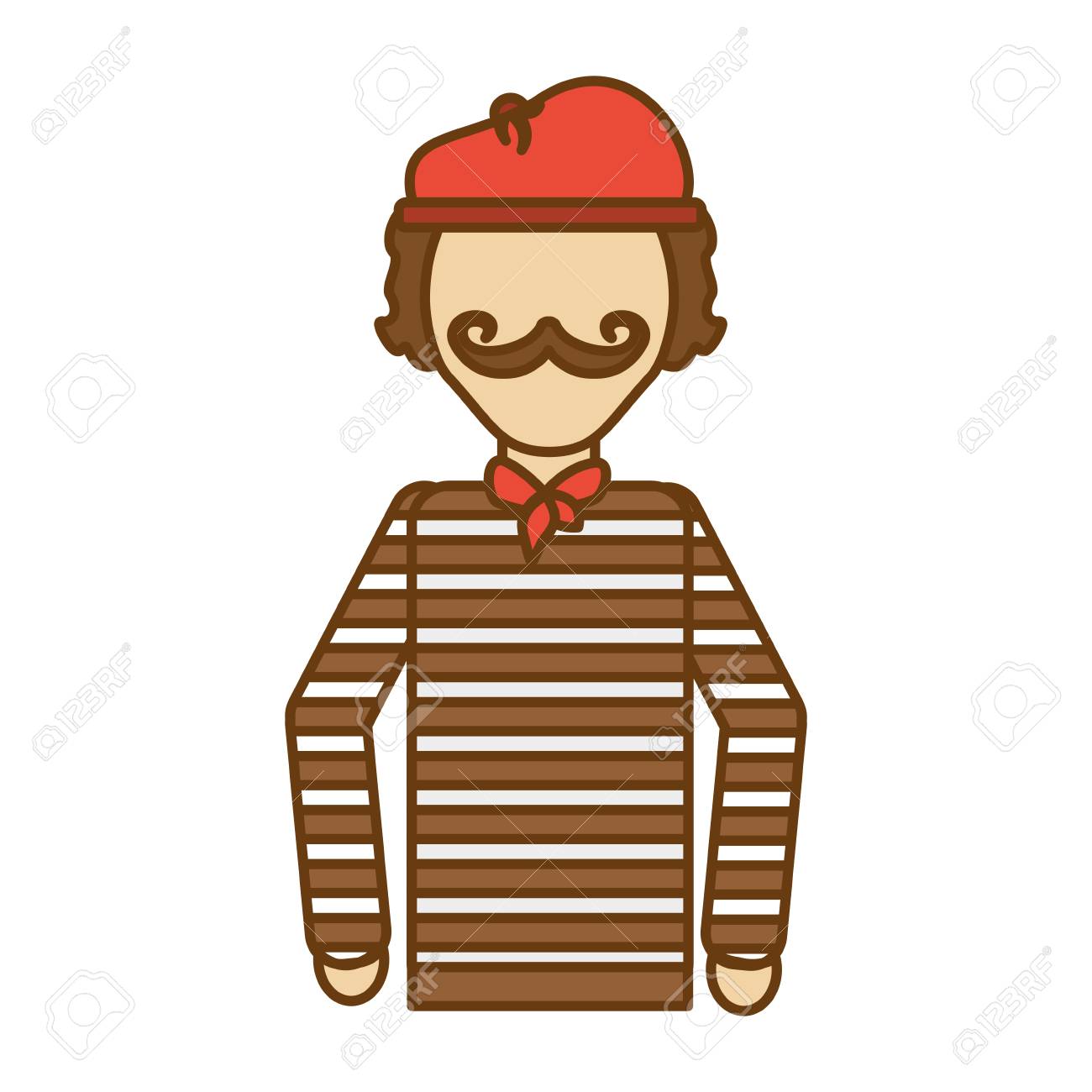 フランス人文字漫画のアイコン ベクトル イラスト グラフィック デザイン のイラスト素材 ベクタ Image