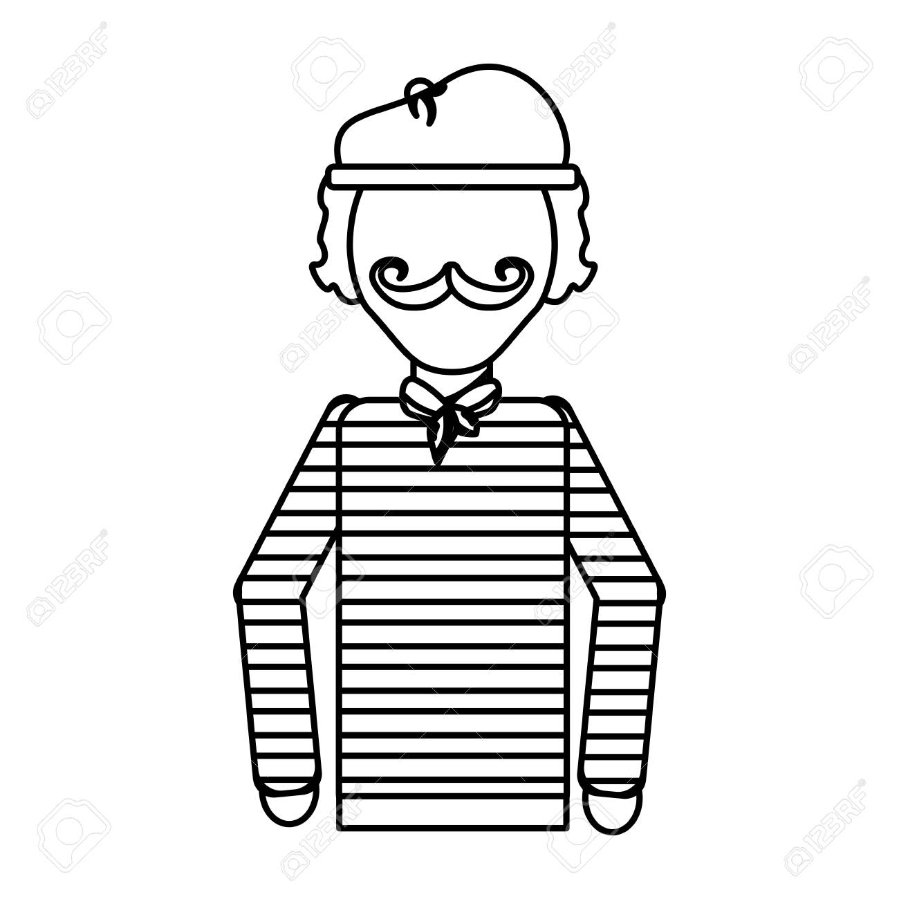 フランス人文字漫画のアイコン ベクトル イラスト グラフィック デザイン のイラスト素材 ベクタ Image