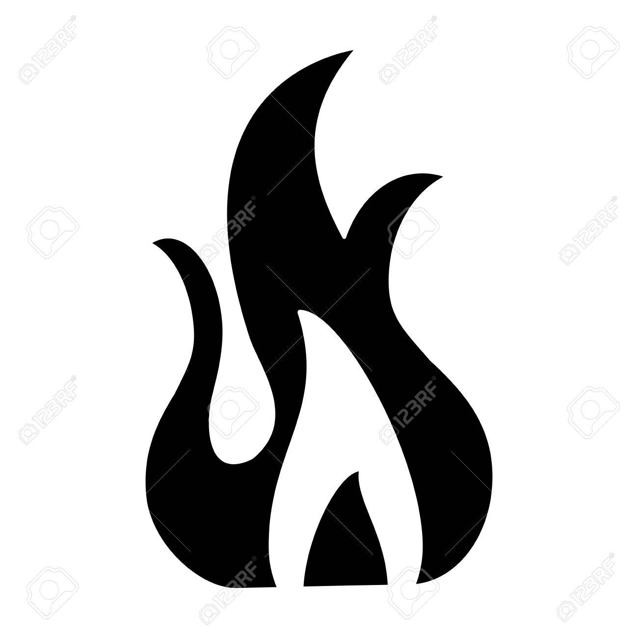 シルエット火災炎燃やす熱いデザイン ベクトル イラスト Eps 10 のイラスト素材 ベクタ Image
