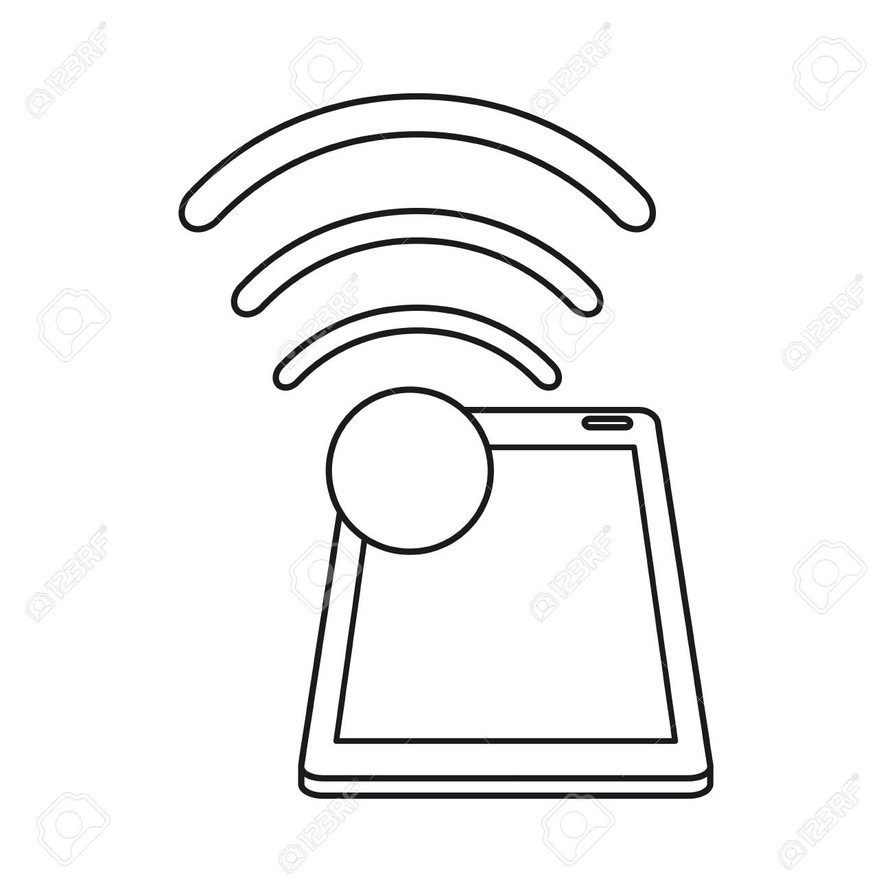 スマート フォン接続 Wifi インターネット回線ベクトル イラスト Eps 10のイラスト素材 ベクタ Image 6878
