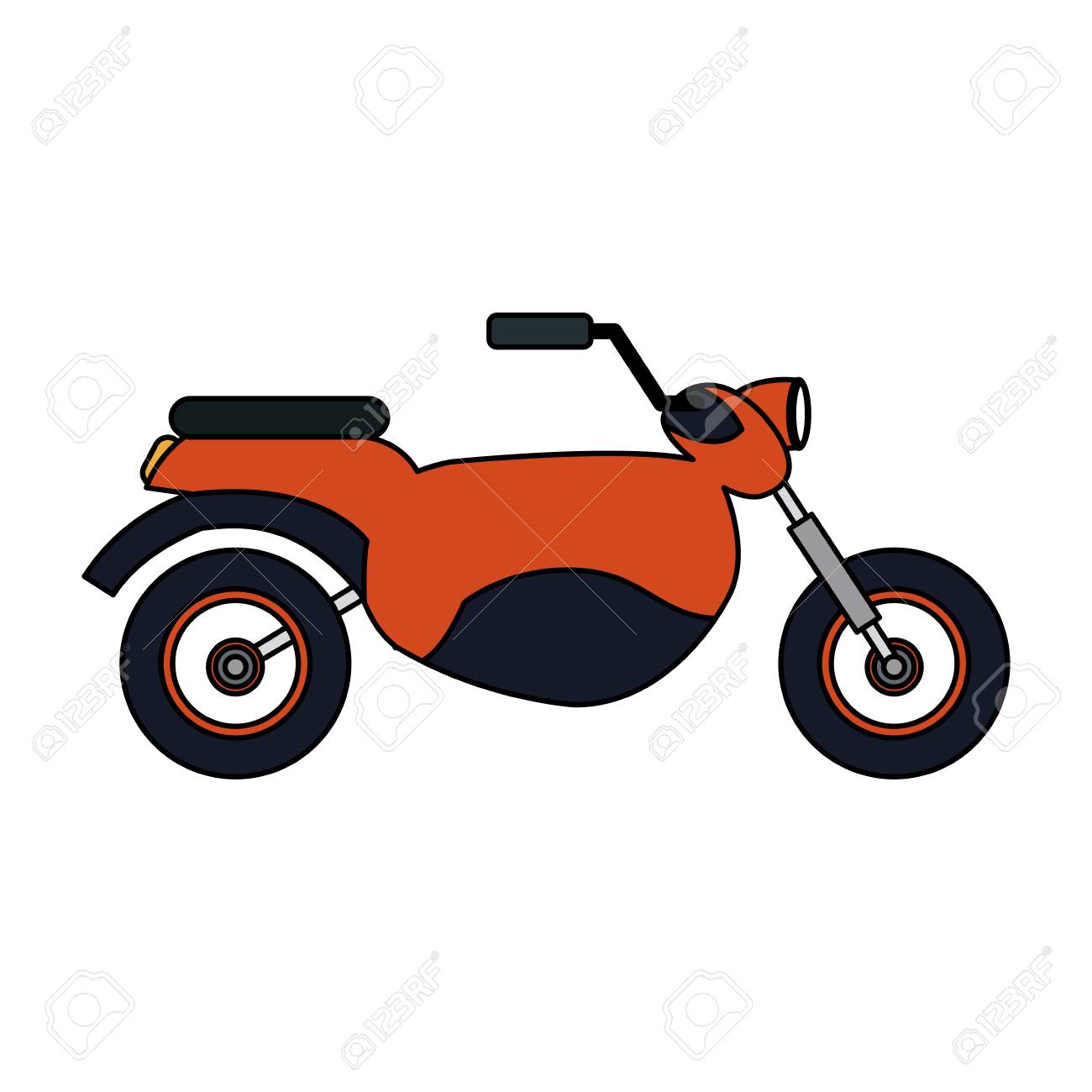 オートバイやバイクのアイコン画像ベクトル イラスト デザイン のイラスト素材 ベクタ Image