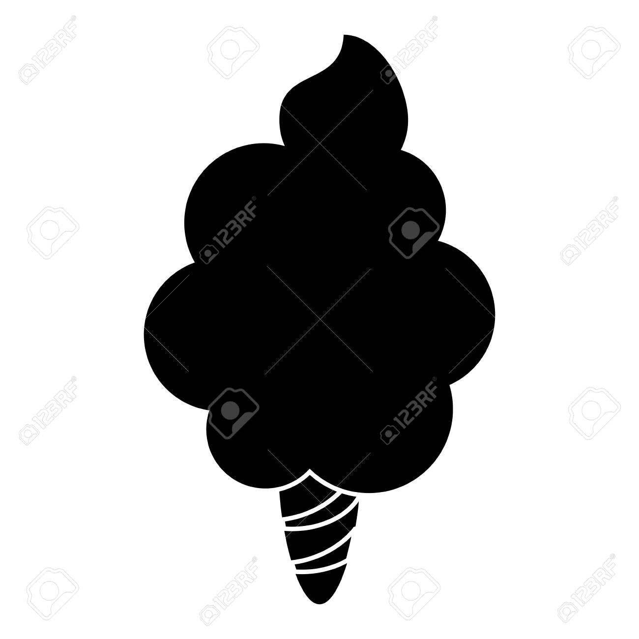 甘い綿菓子ピクトグラム ベクトル イラスト Eps 10のイラスト素材 ベクタ Image