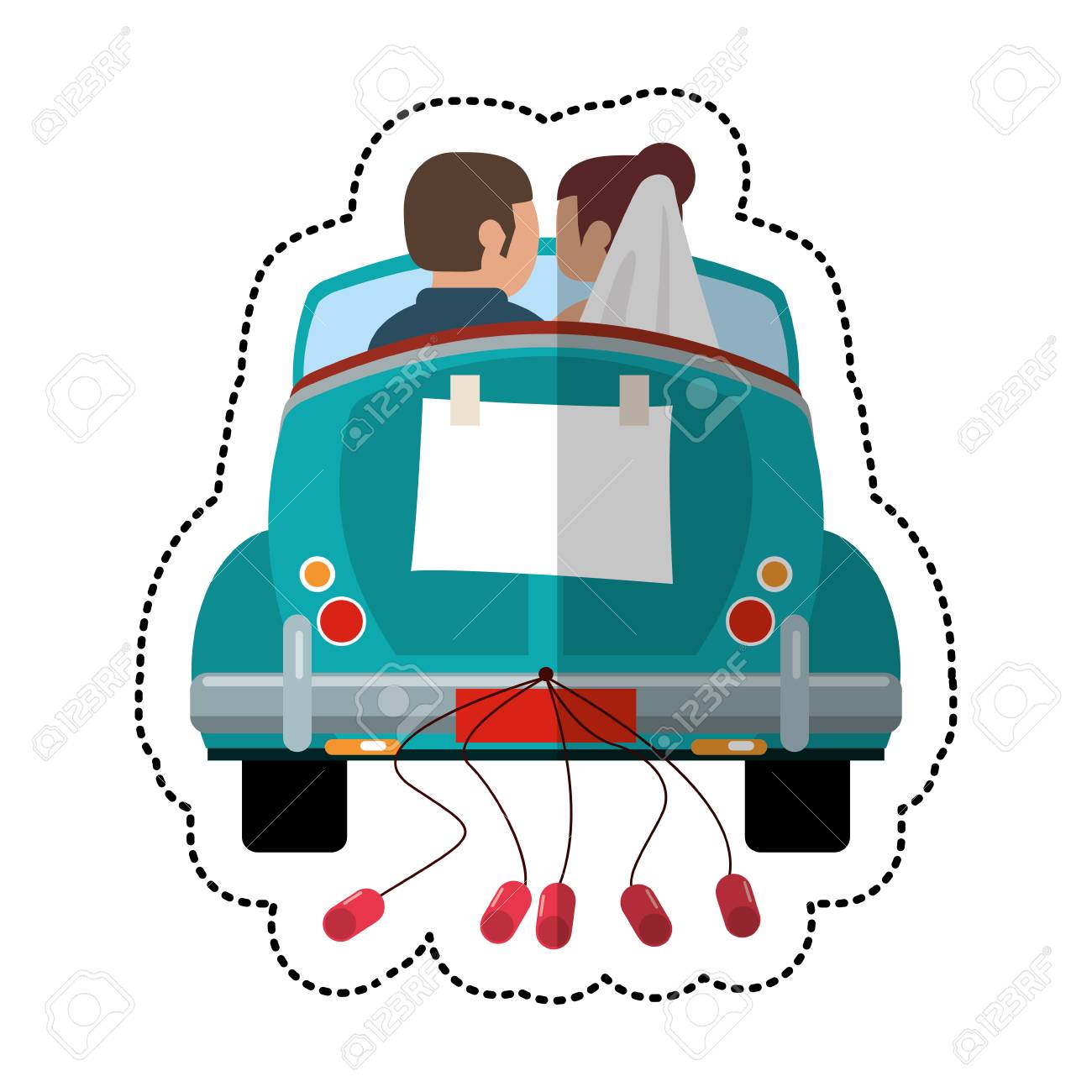 ブライダルカー ベクトル図のイラスト素材 ベクタ Image