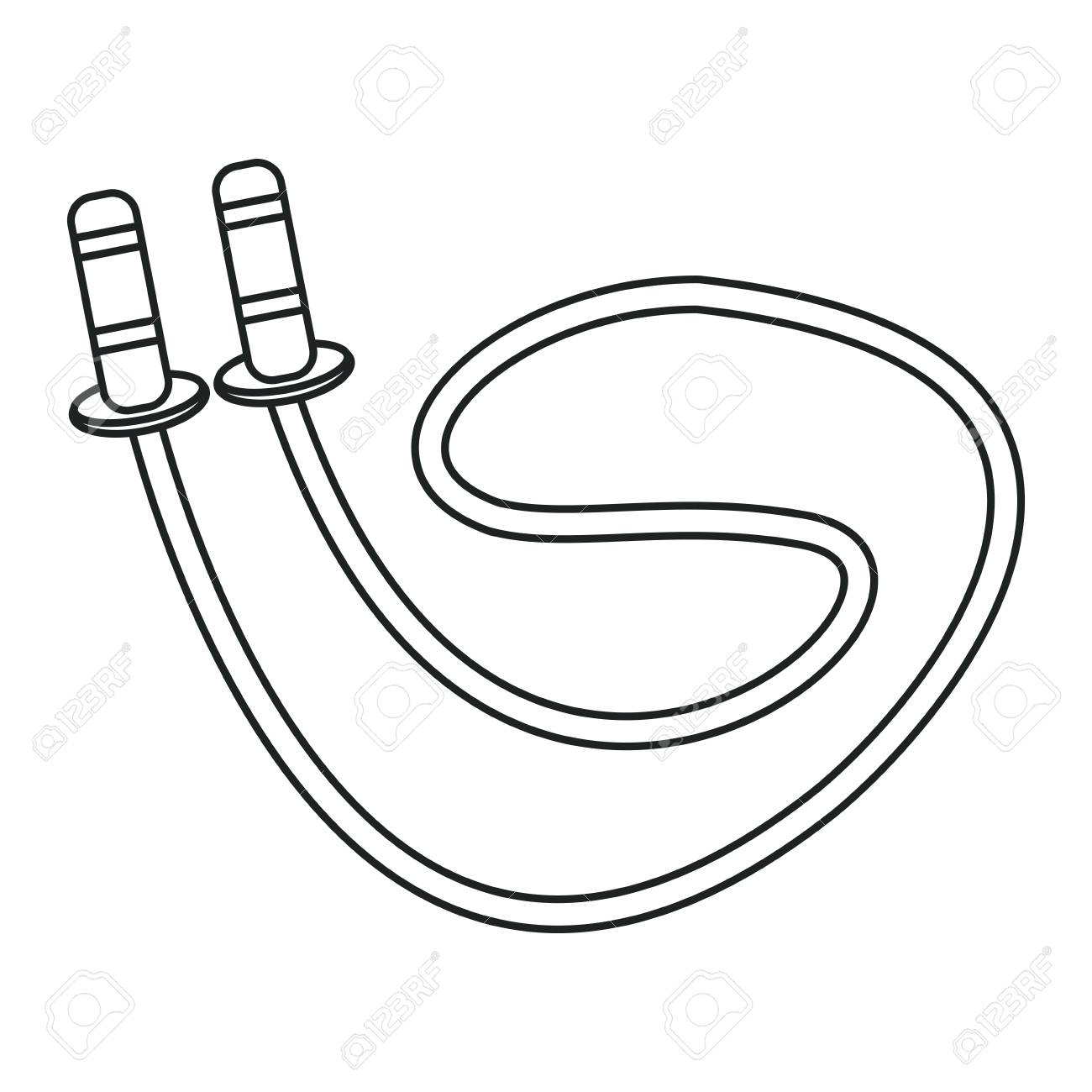 ジャンプ ロープ ジム スポーツ アウトライン ベクトル イラスト Eps 10 のイラスト素材 ベクタ Image