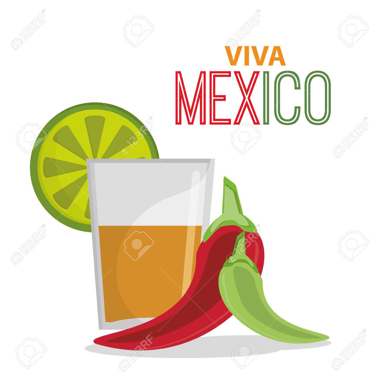 ビバ メキシコ挨拶テキーラお祝いのイラスト素材 ベクタ Image