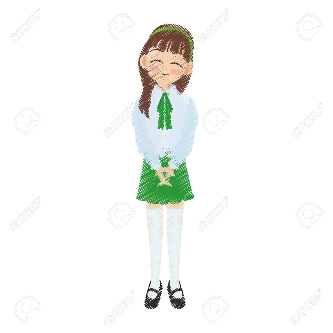 幸せなかわいい若い女の子アイコン画像ベクトル イラスト デザイン のイラスト素材 ベクタ Image 幸せなかわいい若い女の子アイコン画像ベクトル イラスト デザイン のイラスト素材 ベクタ Image