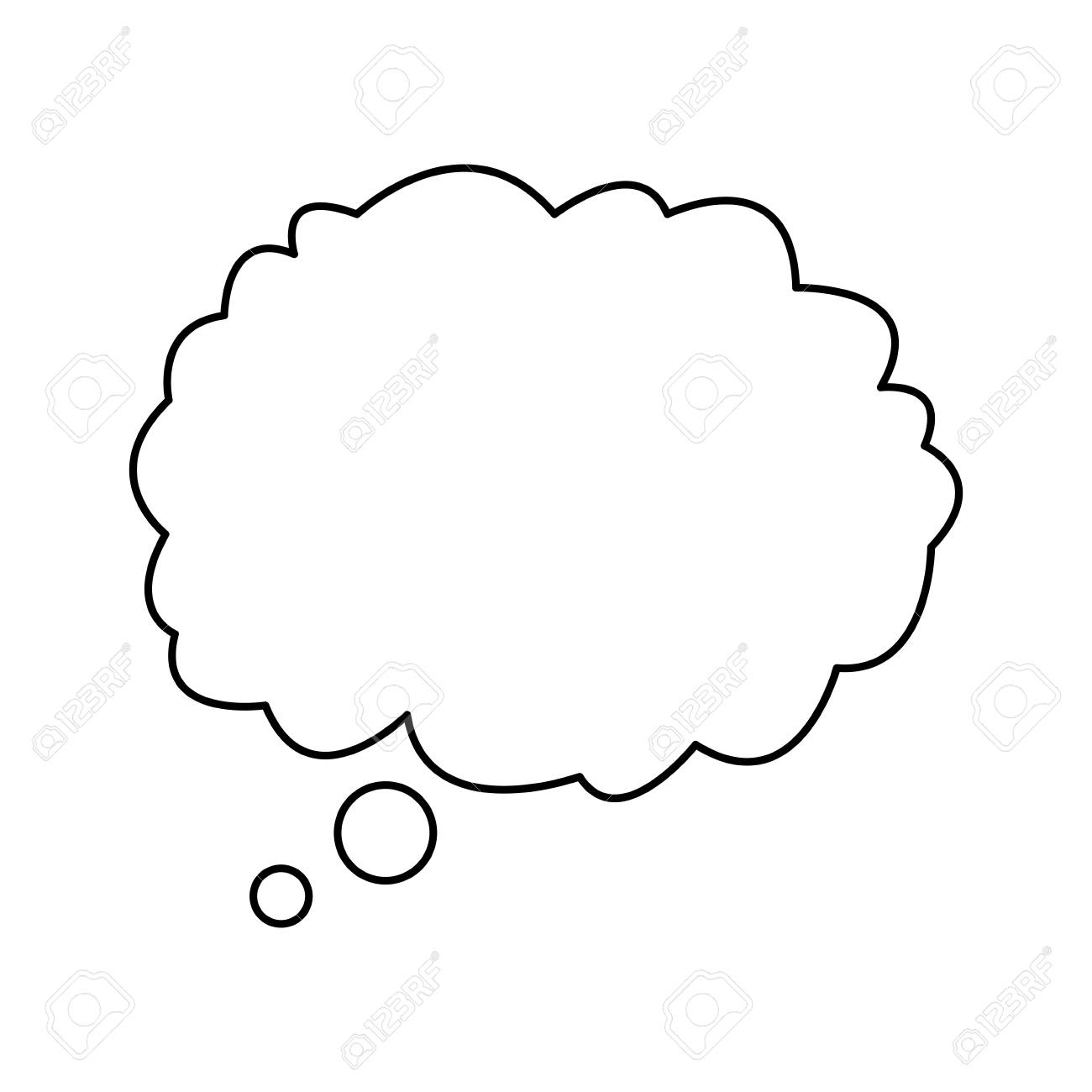 cloud talking speech outline design vector illustration royalty free