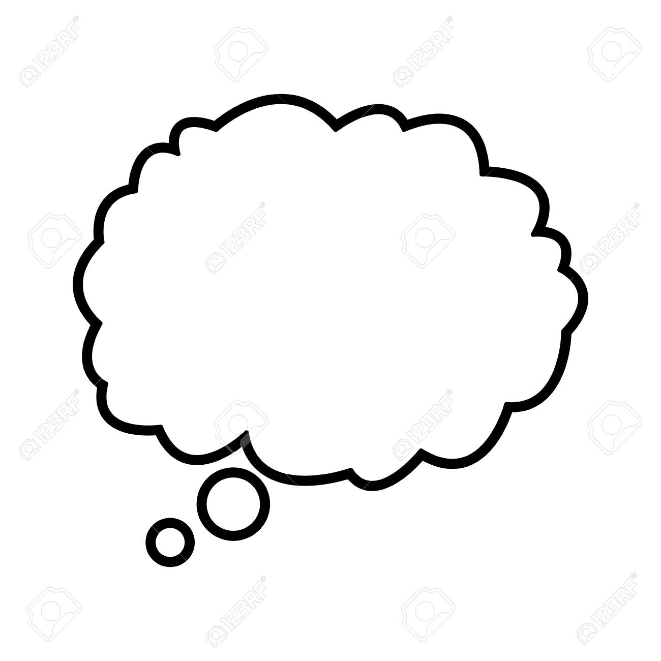 cloud dream think talking design outline vector illustration royalty