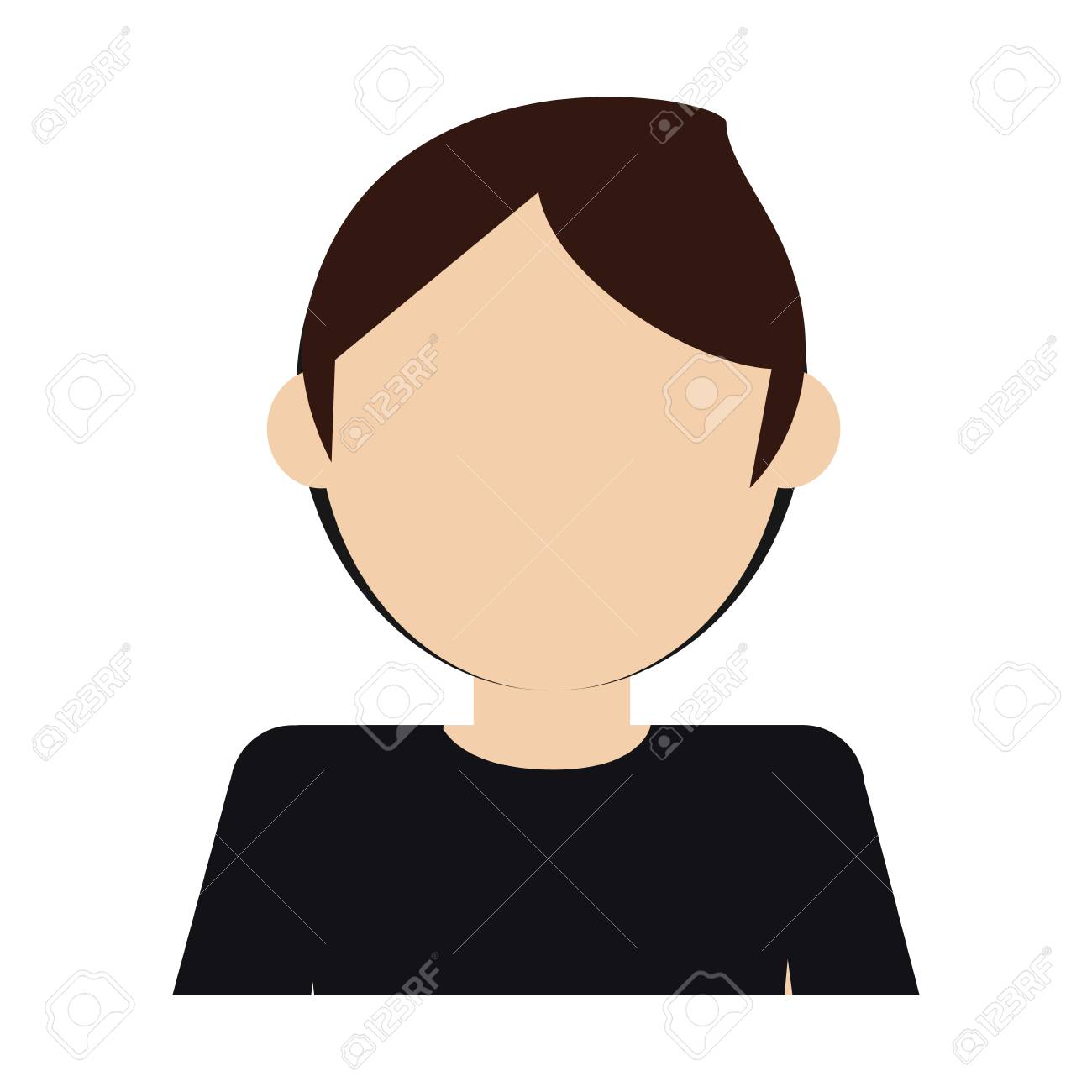 フェースレス男アイコン画像ベクトル イラスト デザイン のイラスト素材 ベクタ Image