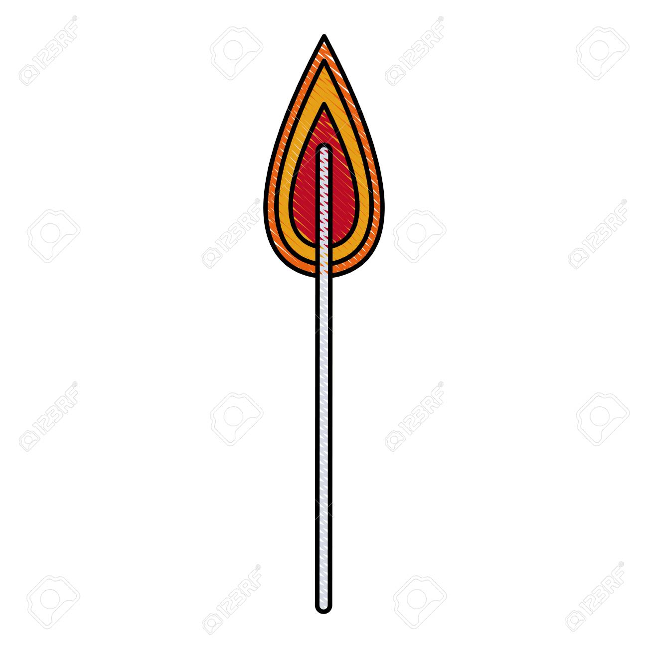 drawing flame fire laboratory experiment image vector illustration