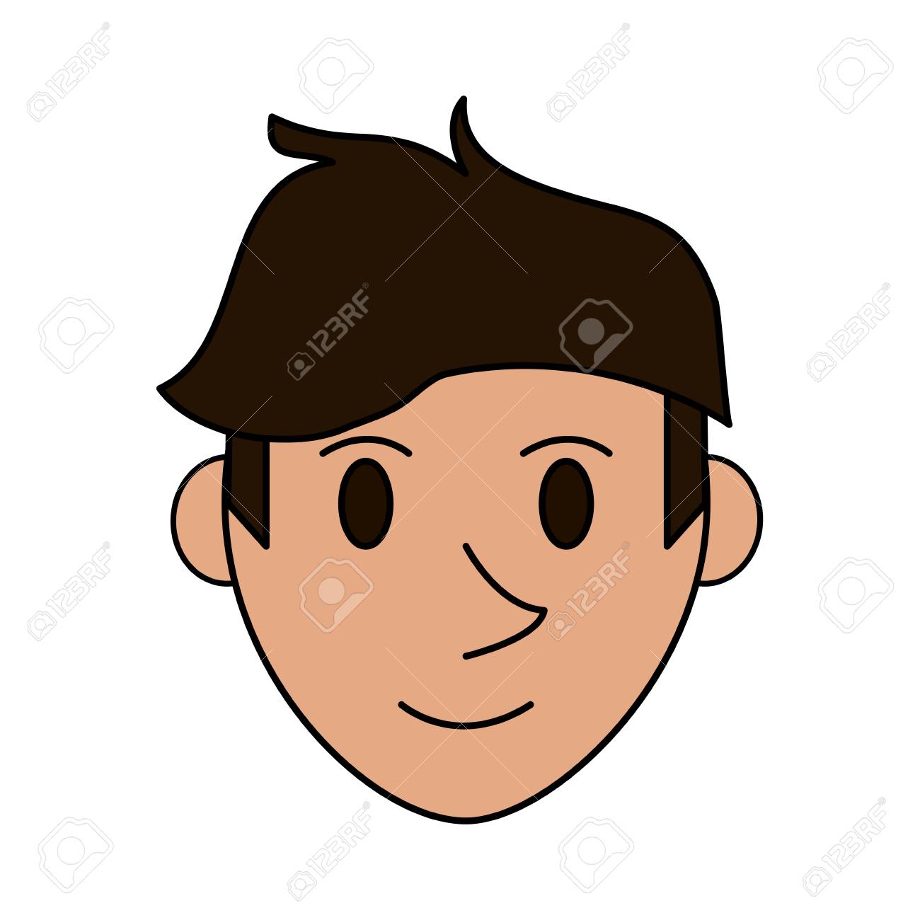 カラフルな画像漫画正面顔男髪型ベクトル イラストのイラスト素材 ベクタ Image カラフルな画像漫画正面顔男髪型ベクトル イラストのイラスト素材 ベクタ Image