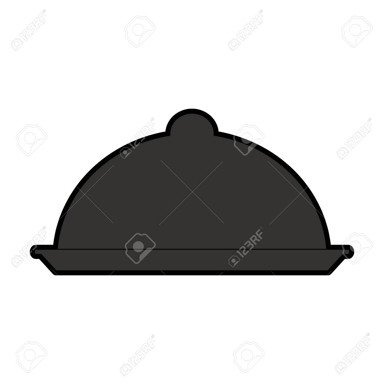 金属製の食品トレイ アイコン画像ベクトル イラスト デザインの