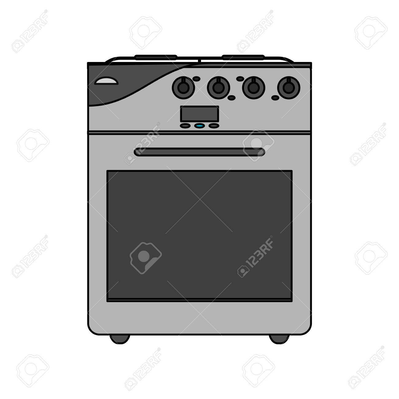 color image cartoon stove