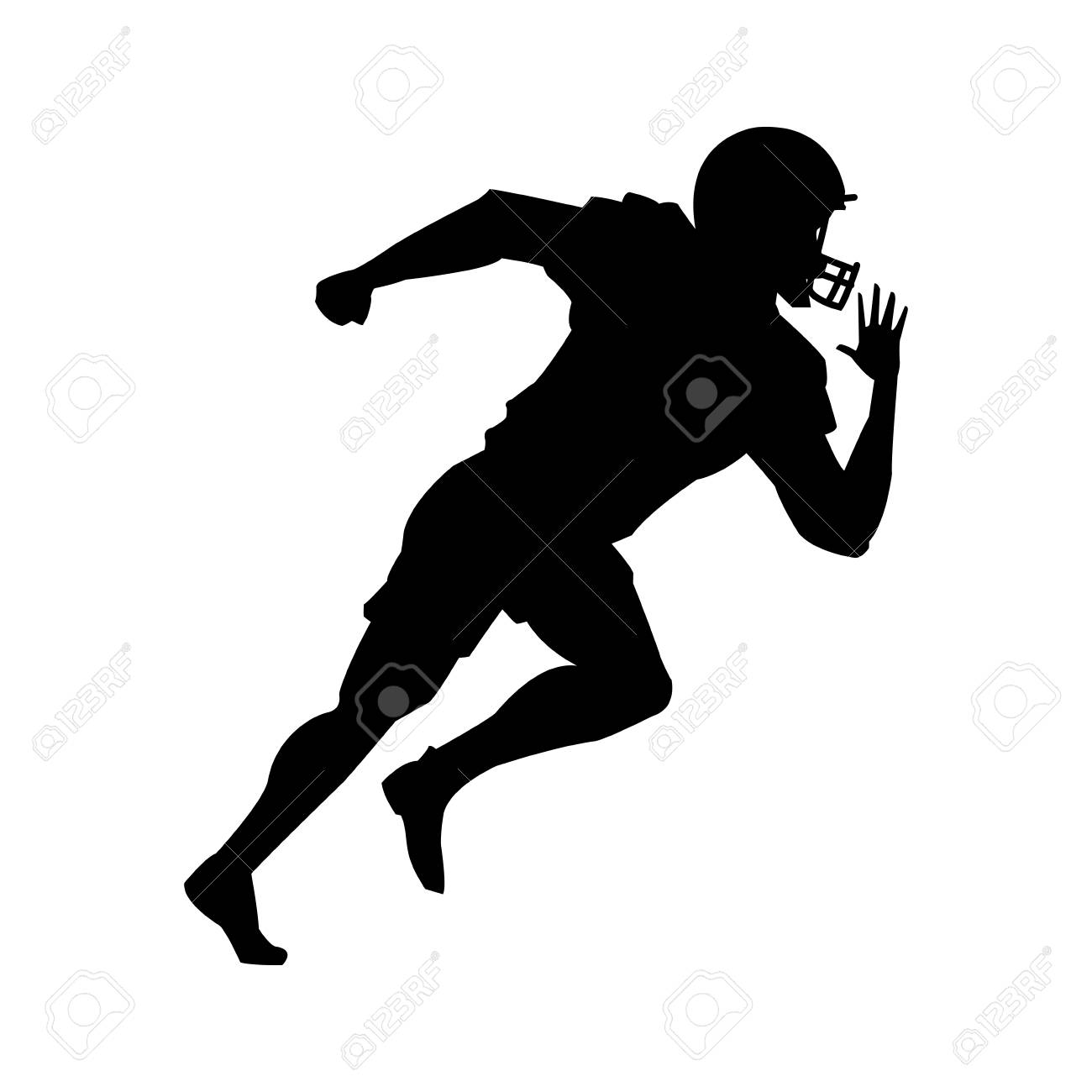 American Football Player Uniform Helmet Silhouette Vector Illustration  Royalty Free SVG, Cliparts, Vectors, and Stock Illustration. Image 78458261., image size:1300x1300