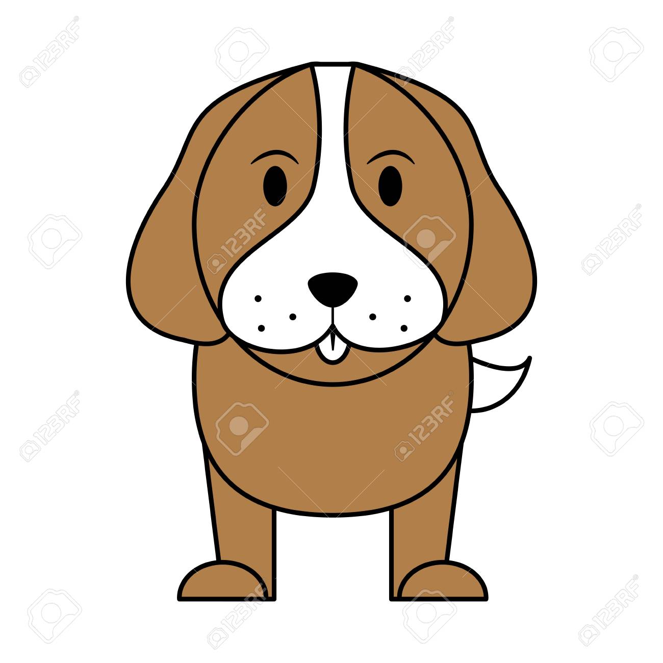 無料ダウンロード犬 イラスト 正面 アニメ画像