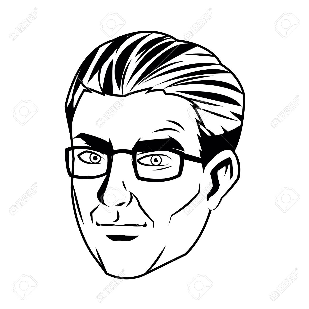 Man face close up Royalty Free Vector Image - VectorStock