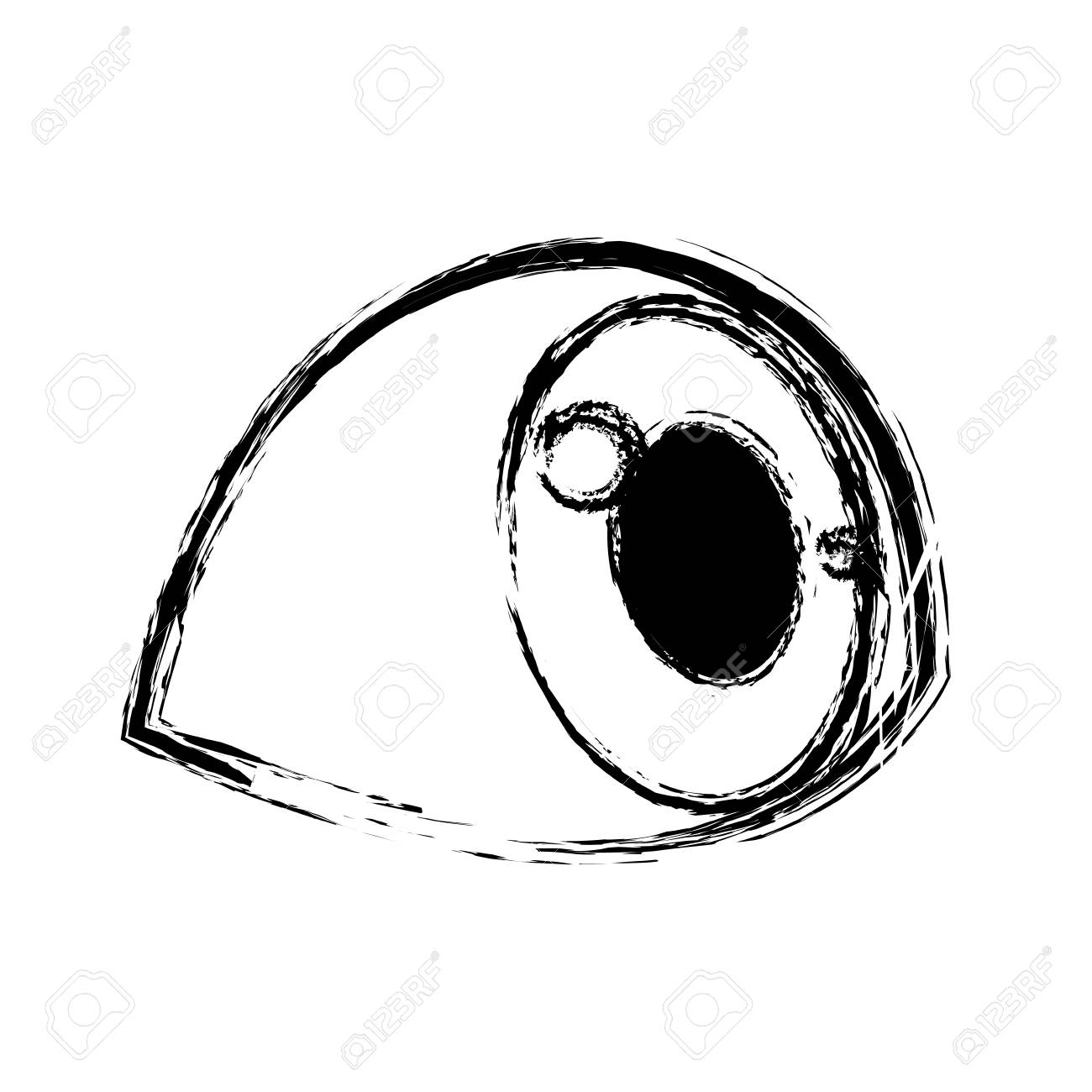 Cartoon Cute Eye People Looking Icon Vector Illustration Royalty