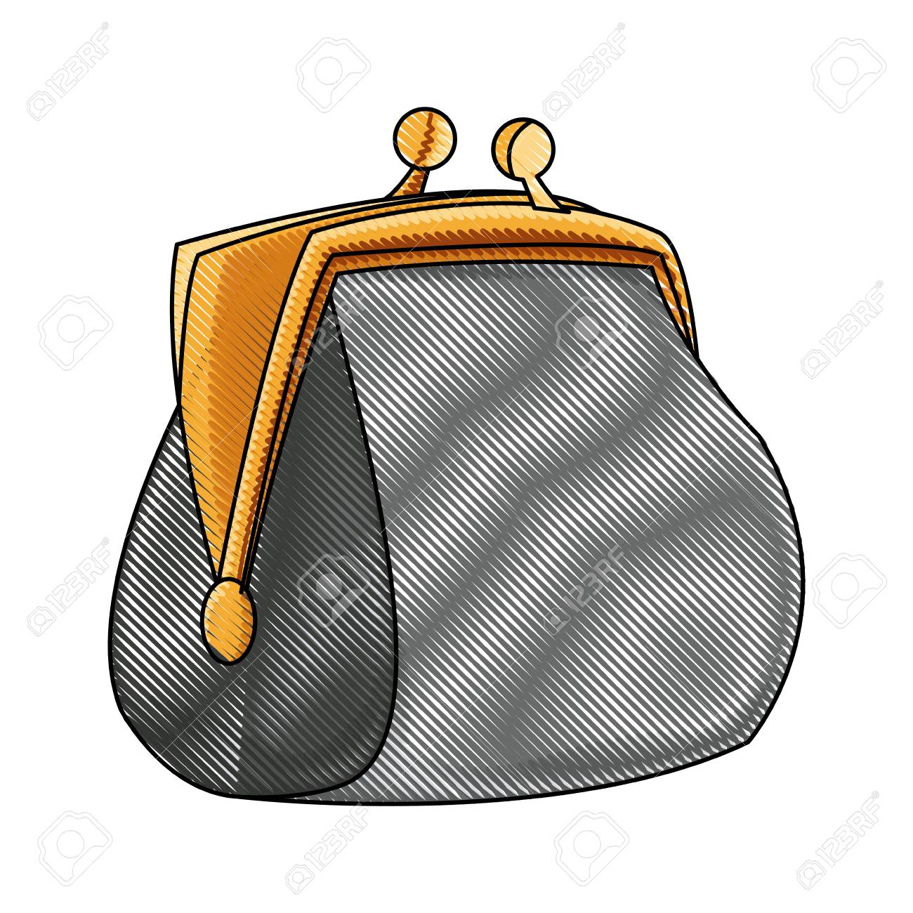 Dibujo De Vector De Icono De Finanzas Seguro De Monedero De Dinero Ilustraciones Svg, Vectoriales, Clip Art De Derechos. Image 79180587.