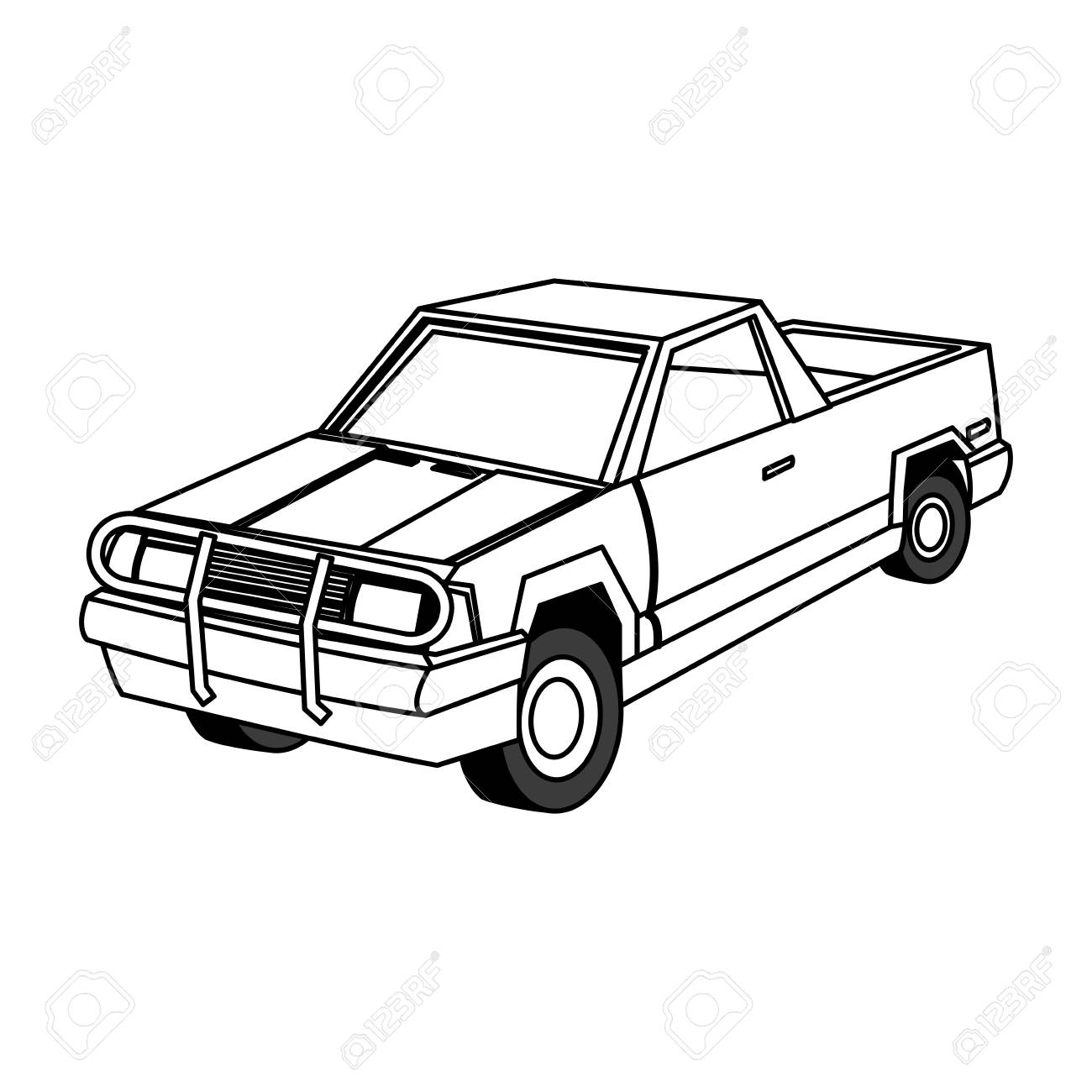 Pickup Truck Vehicle Transport 4x4 Design Vector Illustration Royalty Free  SVG, Cliparts, Vectors, and Stock Illustration. Image 79230384., image size:1300x1300